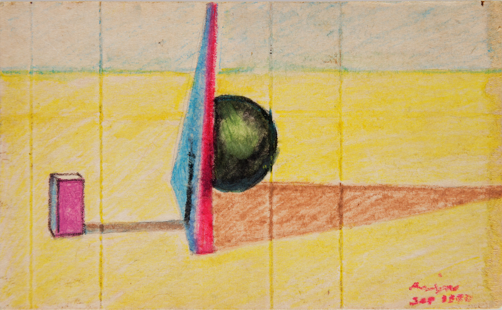 In Search of Utopia
1989-90
Colour pencil on reverse of cigarette pack
7.6 x 12.7 cm / 3 x 5 in