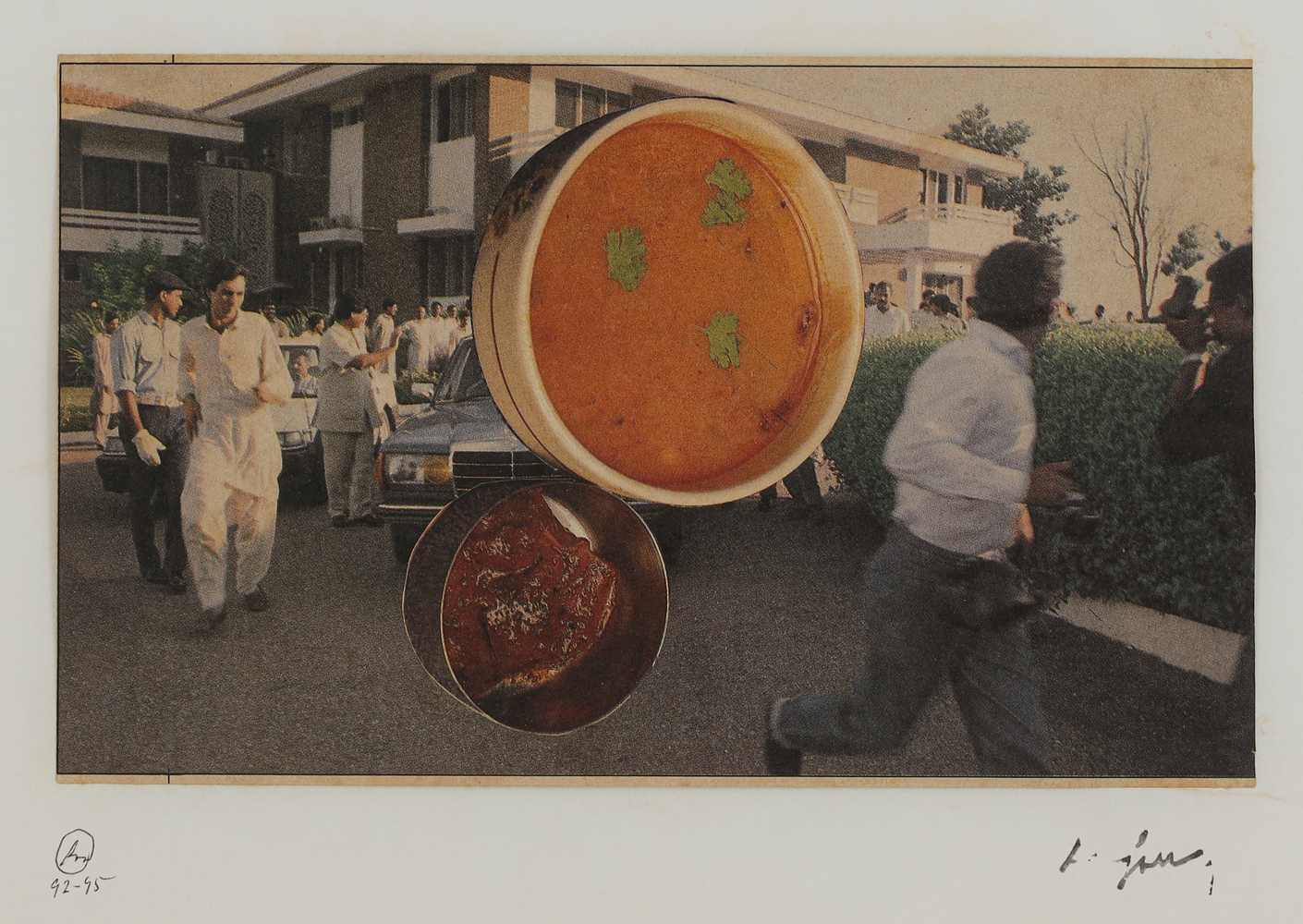 From the series Mild Terrors II
1991&amp;ndash;96
Collage from print media on A4 sheet