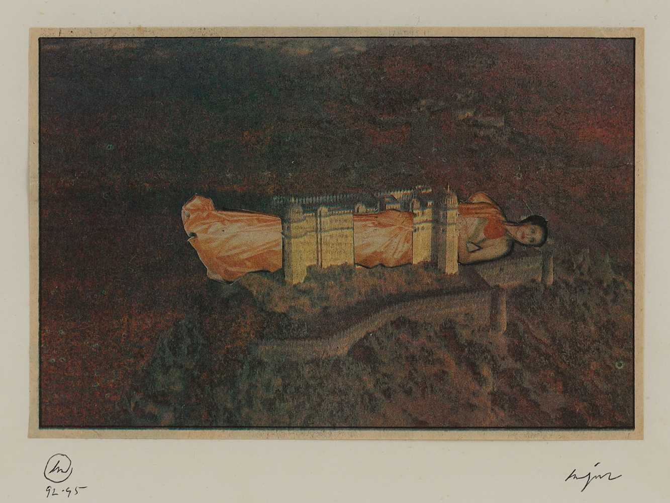 From the series Mild Terrors II
1991&amp;ndash;96
Collage from print media on A4 sheet