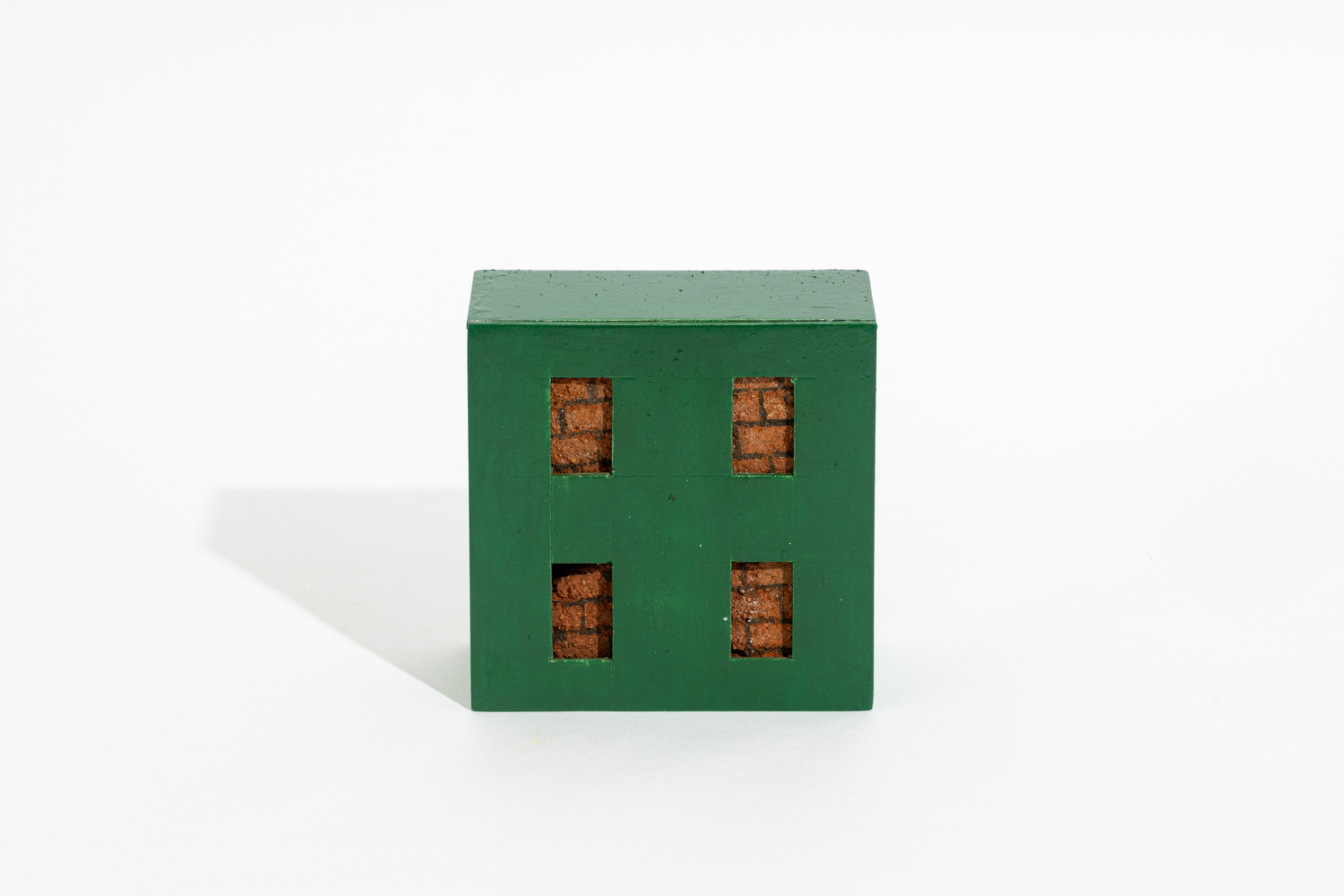 From the series Table Top Sculptures
Early 1990s
Brick, MDF board, oil paint
10 x 10 x 5 cm / 3.9 x 3.9 x 1.9 in