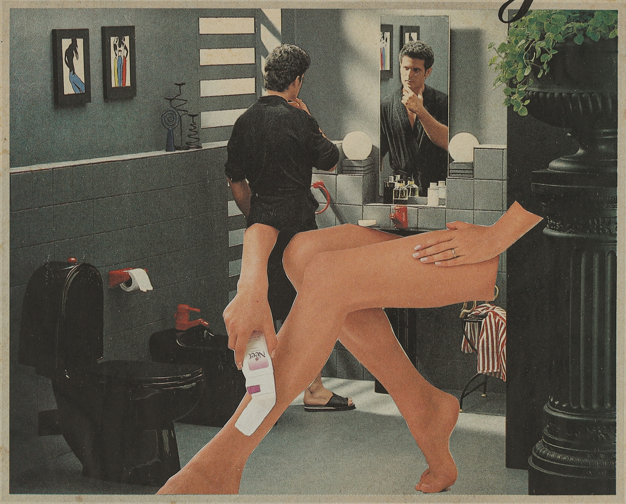 From the series Mild Terrors II
1991&amp;ndash;96
Collage from print media on A4 sheet