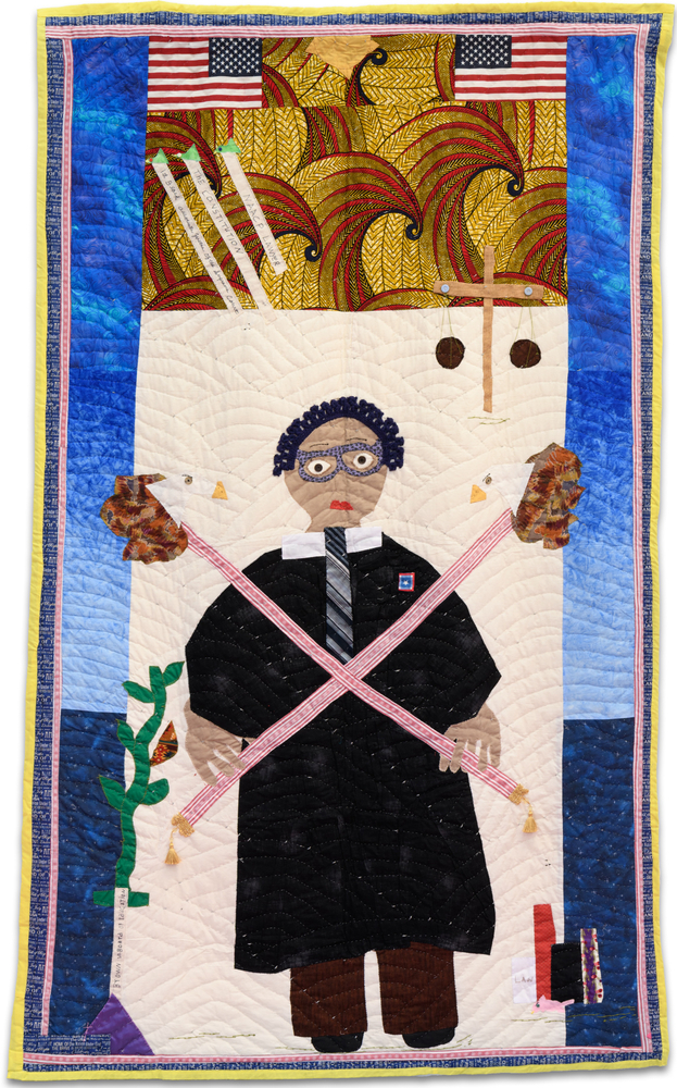 Yvonne Wells
Thurgood Marshall, 2024
Assorted fabrics
108 x 66 in