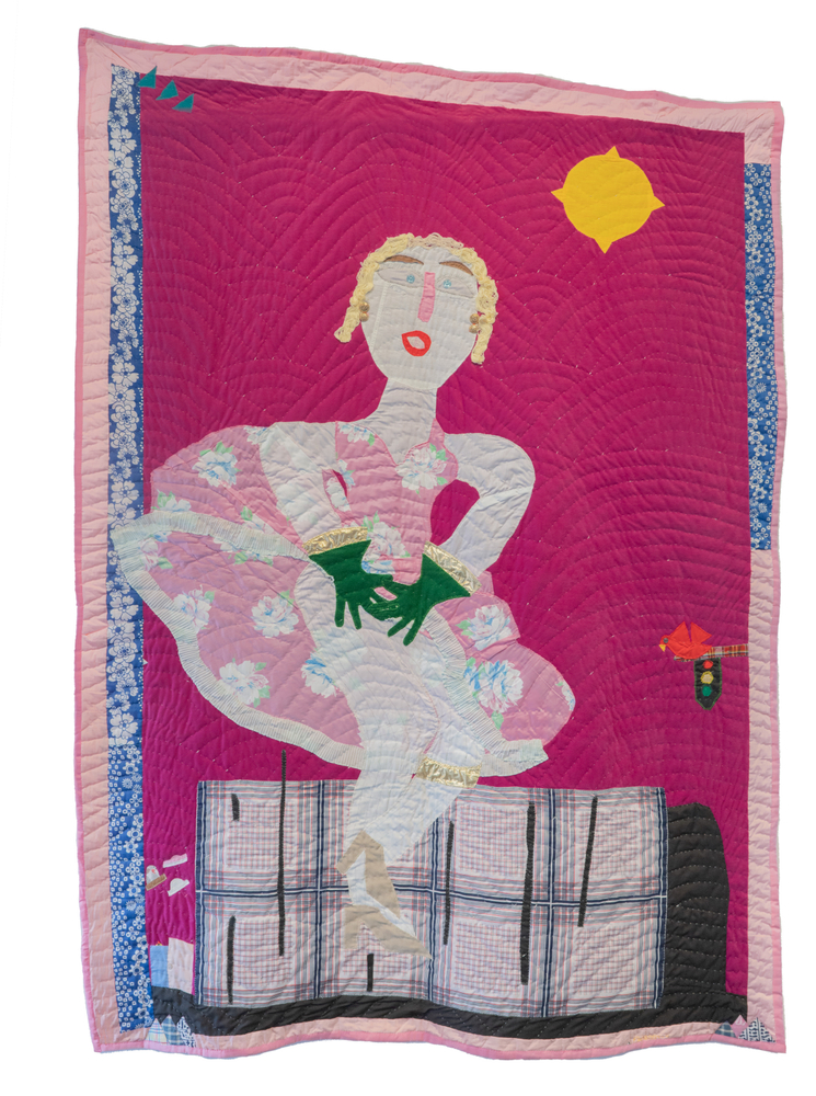 Yvonne Wells
Marilyn Monroe, 2001
Assorted fabrics
98 x 68.5 in