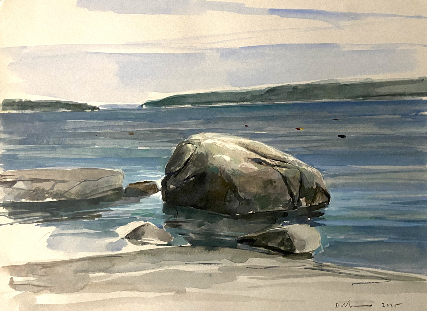 Near Rock  11″ x 15″  Watercolor