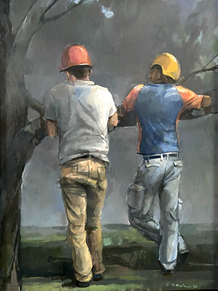 Meeting  24″ x 18″  Oil On Canvas