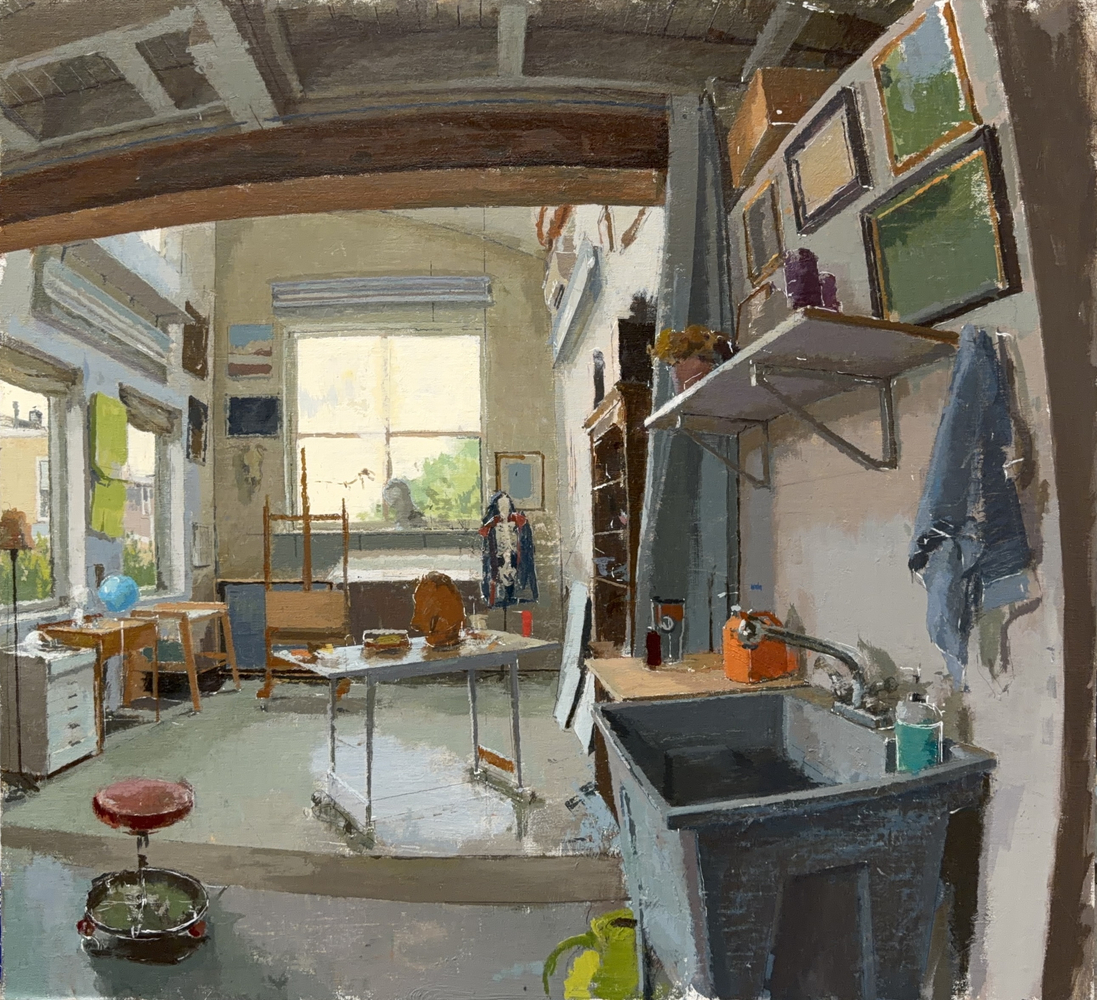 Studio Sink  22" x 24"  Oil On Linen Mounted On Panel