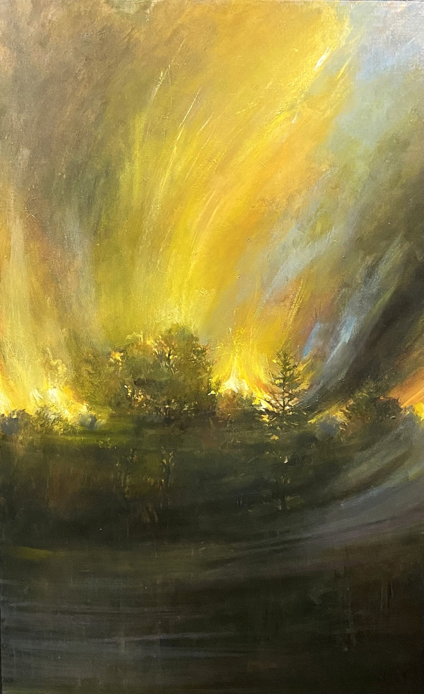 Fire, Oil on canvas, 38" x 24"