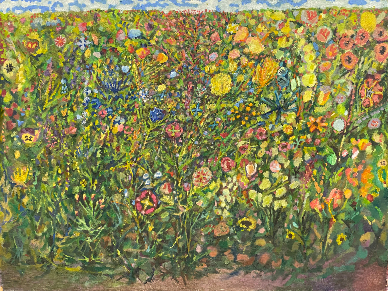 Garden #3  18" x 24"  Oil On Wood