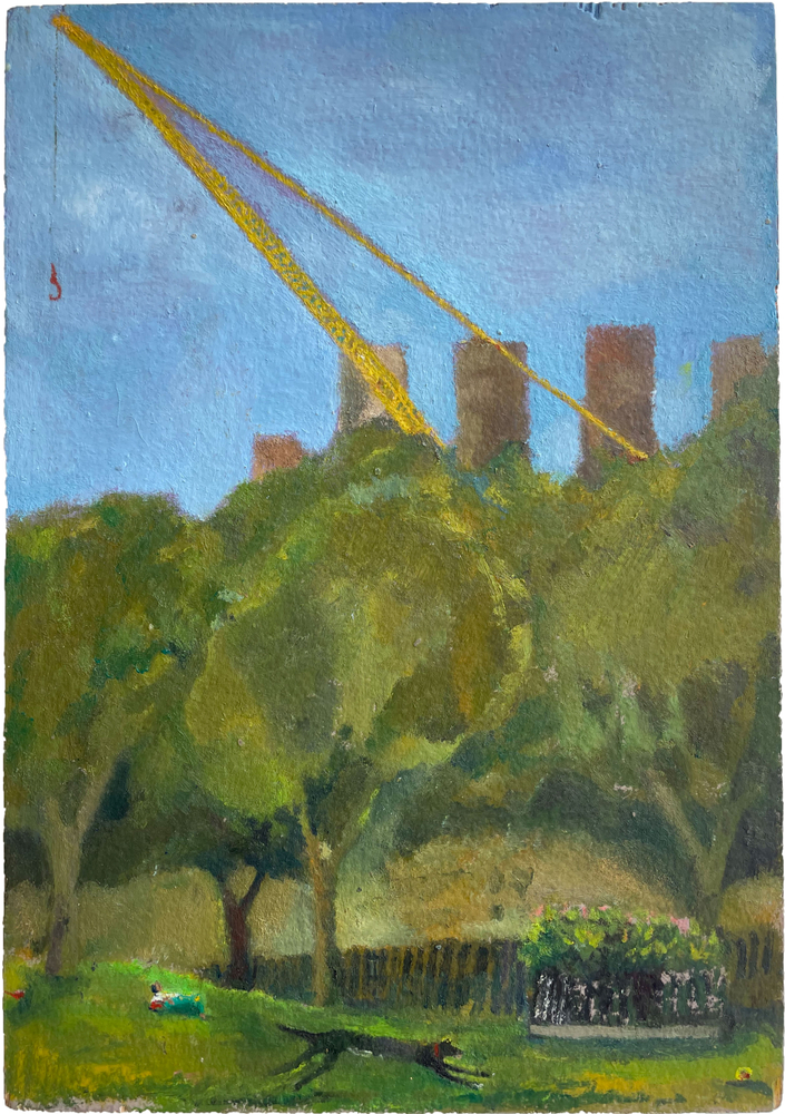Spring, Penn Treaty Park  11.5" x 8"  Oil On Wood