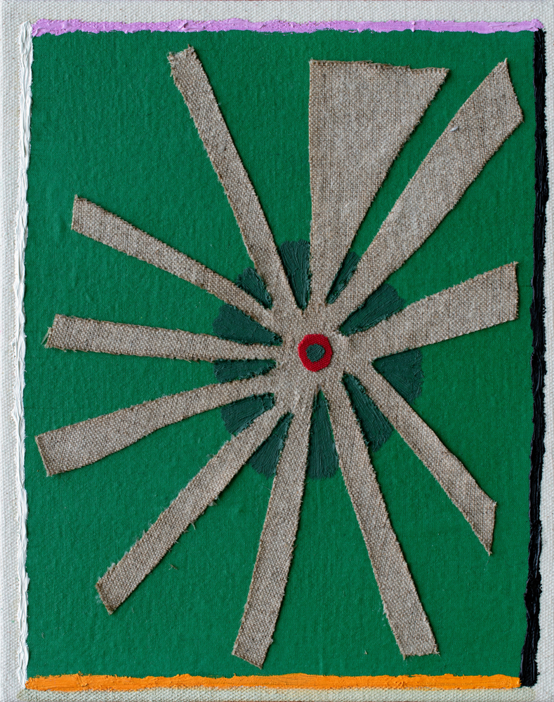 Koan VII  10" x 8"  Oil, Acrylic, And Fabric On Canvas