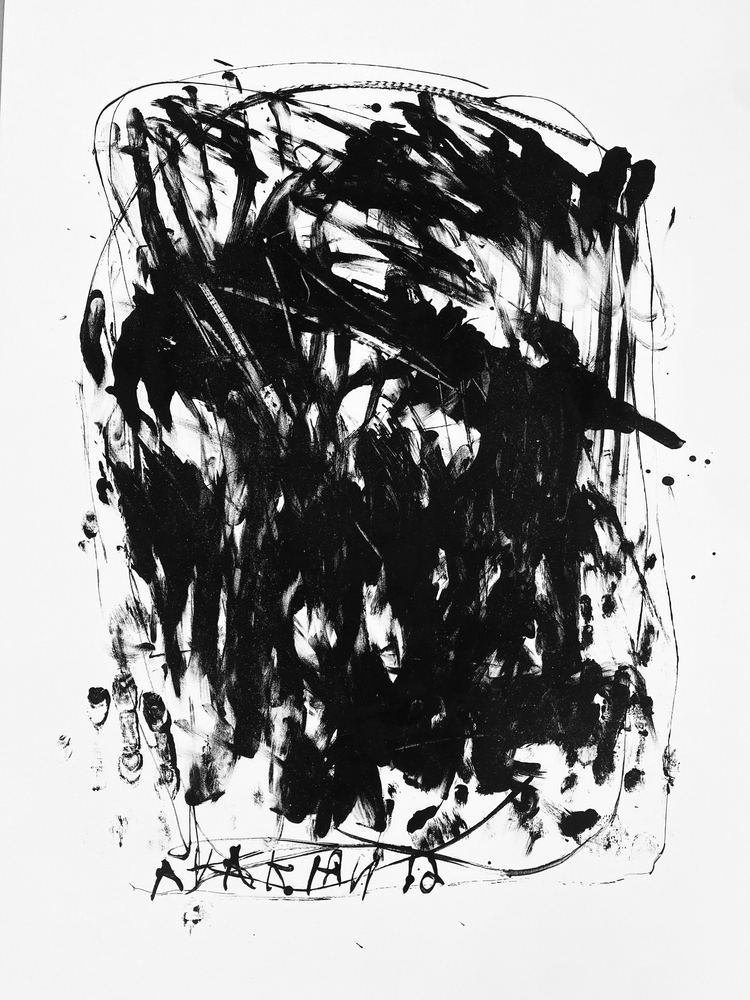 Alejandro Avakian, abstract art, abstract expressionism, Manolis projects, acrylic on paper