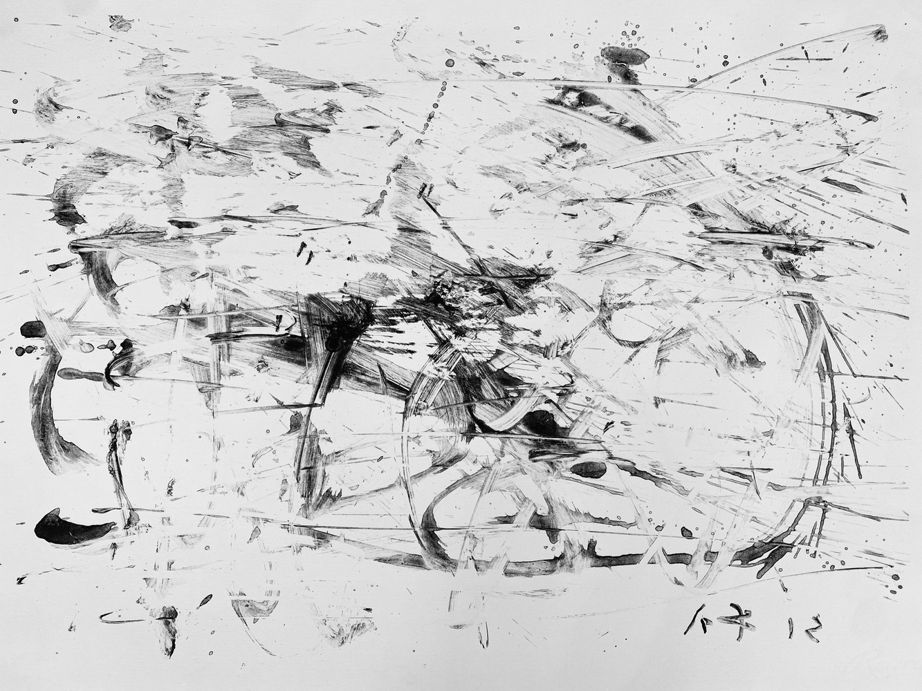 Alejandro Avakian, abstract art, abstract expressionism, Manolis projects, acrylic on paper