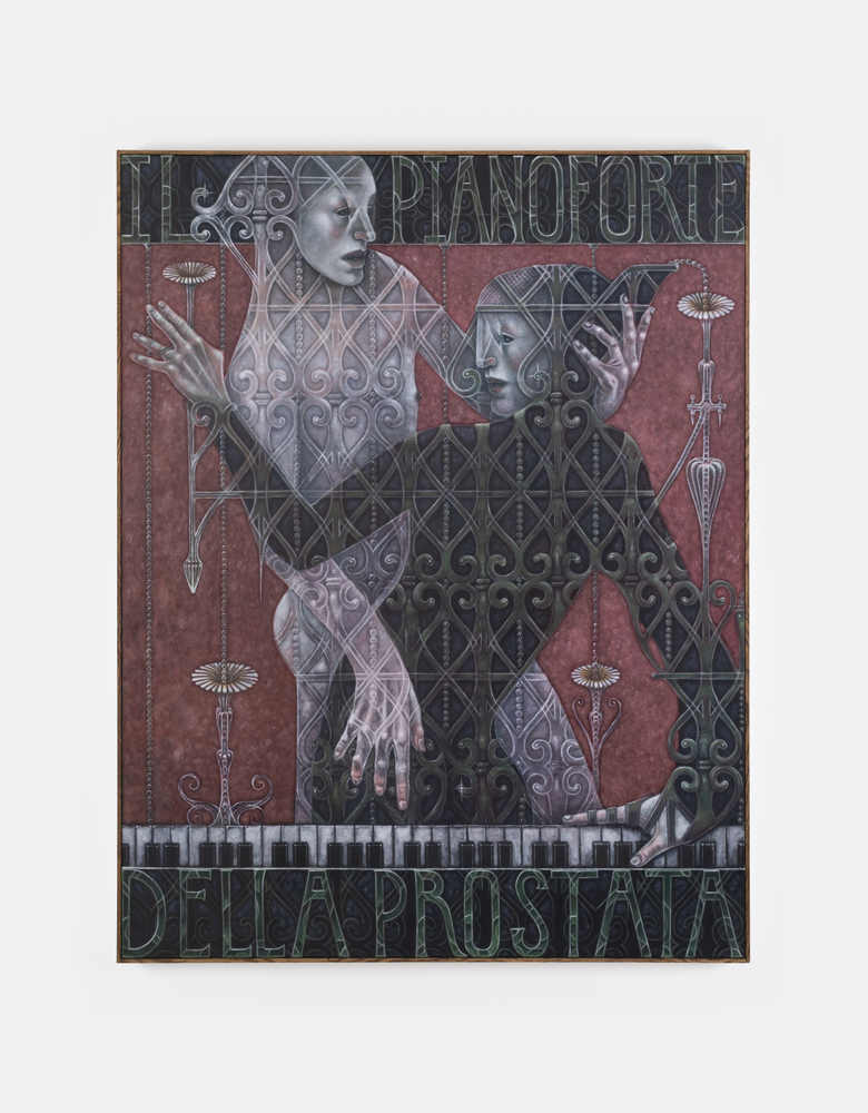 Justin Fitzpatrick&amp;nbsp;

Poster for a musical (Il Pianoforte della Prostata),&amp;nbsp;2025

oil on linen, oak frame

183 x 143 x 3 cm / 72 x 56.3 x 1.2 in framed

&amp;nbsp;