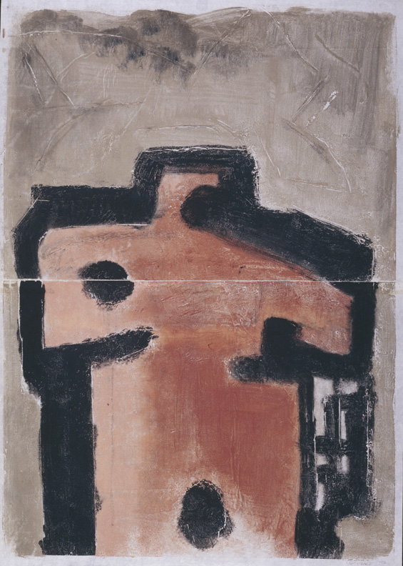 Untitled, PP 2057, 1972
Water Soluble Printer&amp;#39;s Ink and Casein
on Handmade Japanese Paper
H: 41&amp;quot; x 28 3/4&amp;quot;. (104.1 x 73 cm)

(SG-148-D)