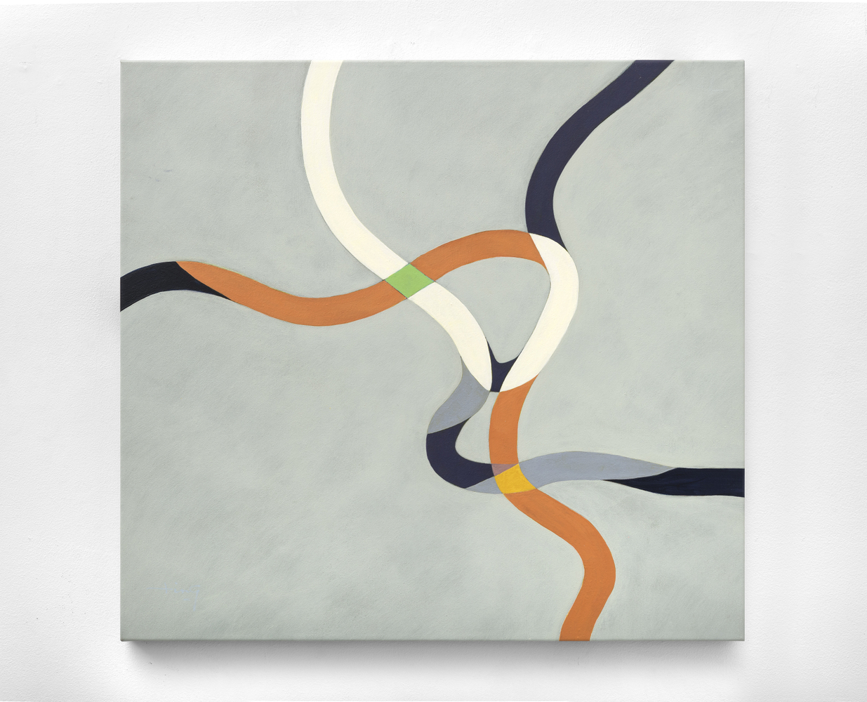 Mimi Chen Ting (1946-2022) Divertimento 2, 2009     acrylic on canvas 25 x 27 inches;  63.5 x 68.6 centimeters LSFA# 15535