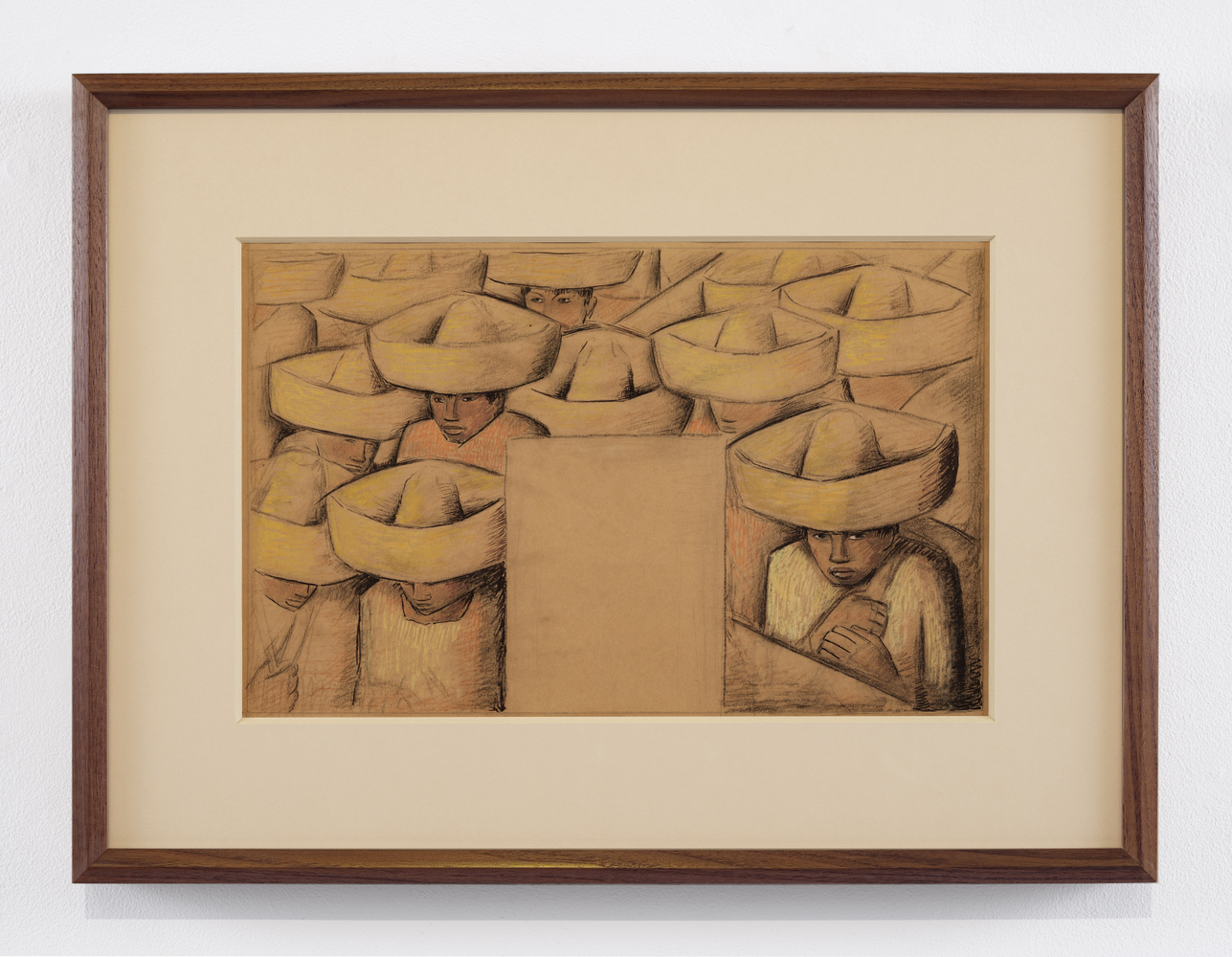 Alfredo Ramos Mart&amp;iacute;nez (1871-1946)

Mural Concept Study (Zapatistas), c. 1932

Cont&amp;eacute; crayon, ink, and tempera on paper

18 1/4 x 21 inches; 46.4 x 53.3 centimeters

Framed: 18 3/4 x 25 x 1 3/4 inches

LSFA# 14752
