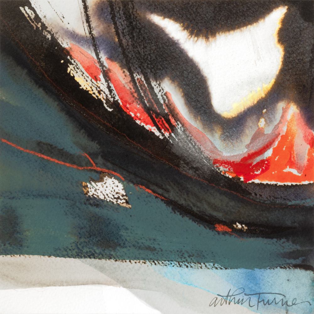 Arthur Turner Sky Traveller, 2014 watercolor and ink on paper 6" x 6" AT 2405, Moody Gallery