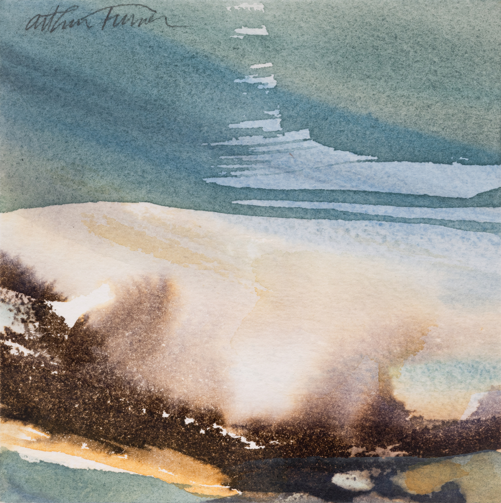 Arthur Turner Yellowstone Impression, 2, 2014 watercolor and ink on paper 6" x 6" AT 2392