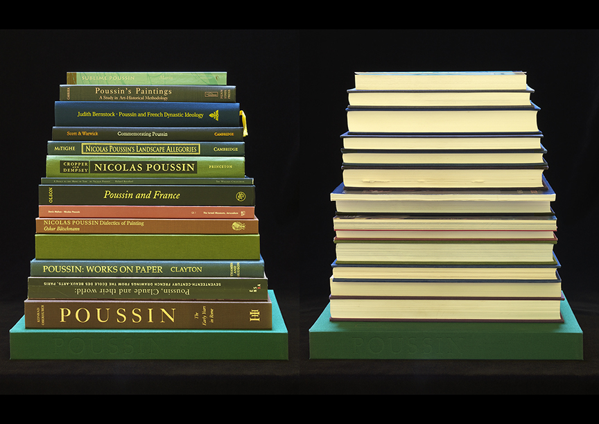 MANUAL (Hill &amp; Bloom) Poussin's Library (recto) / Poussin's Library (verso), 2017 archival pigment print, ed: 5 diptych, 28 3/4" x 24" each, 29 1/2" x 51 3/4" installed, M 624, Moody Gallery