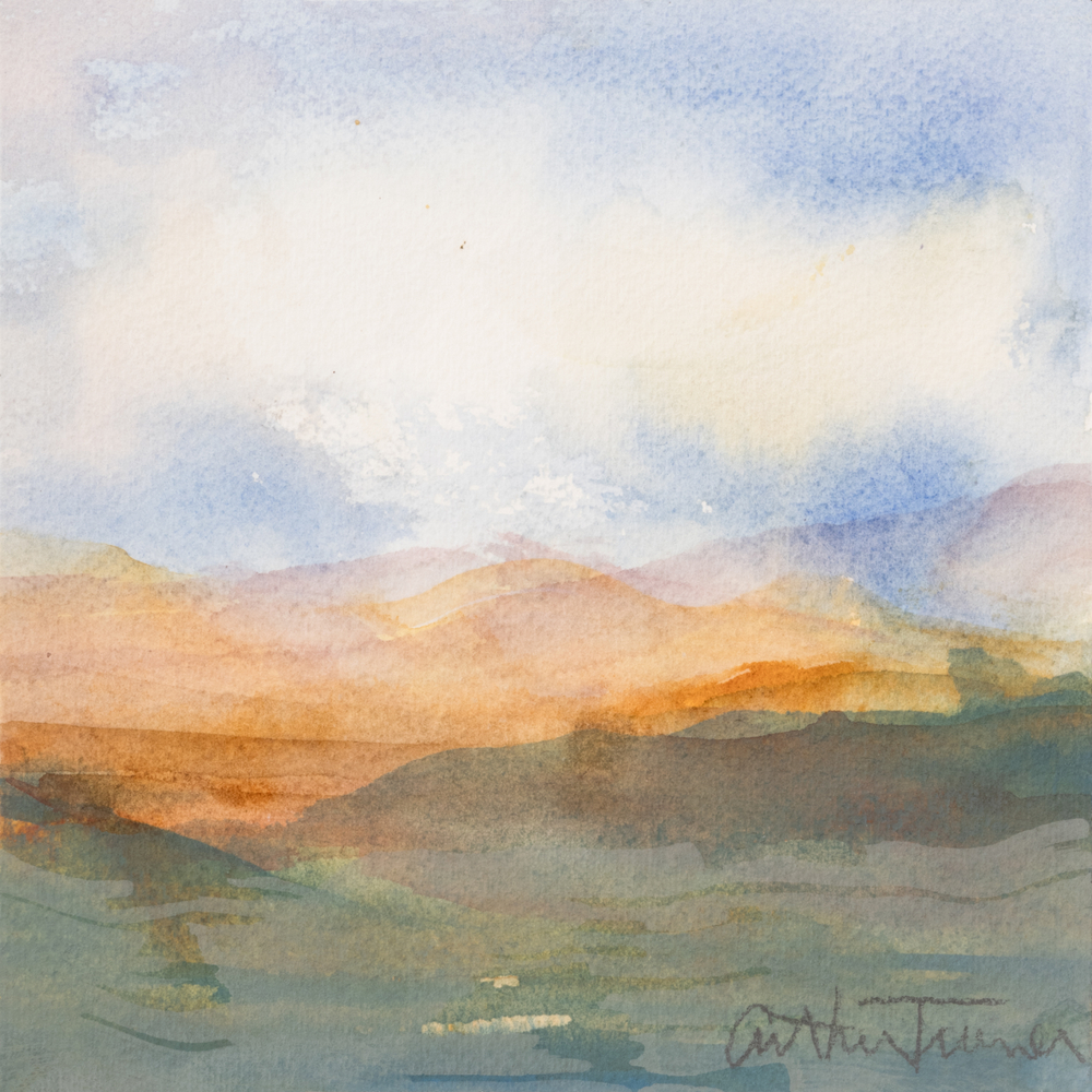 Arthur Turner Westcliff, 2, 2014 watercolor on paper 6" x 6" AT 2402, Moody Gallery