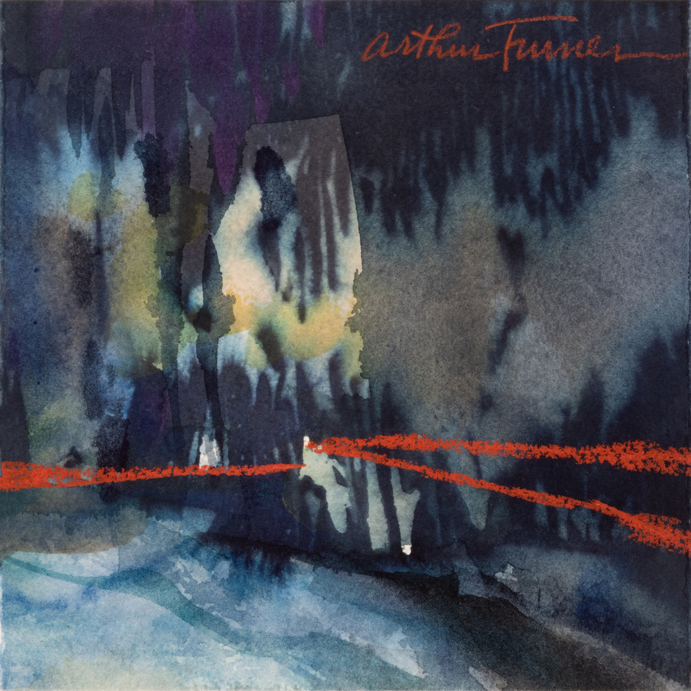 Arthur Turner Dripping Springs, 2, 2014 watercolor on paper 6" x 6" AT 2393, Moody Gallery