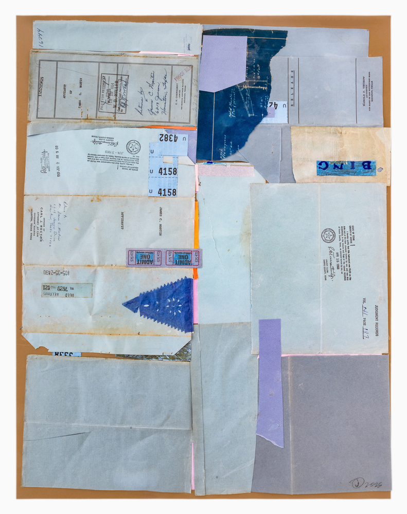 Jerry Jeanmard Untitled, 2025 collage on paper 25 1/2 x 19 3/4 JJ 337, Moody Gallery