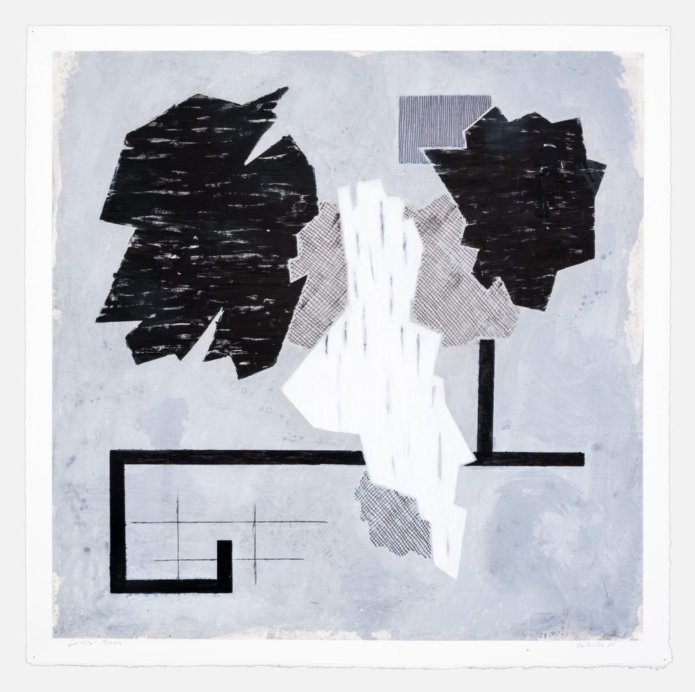 Pat Colville Come Back X, 2025 acrylic on paper 22" x 22 1/4" PC 250, Moody Gallery