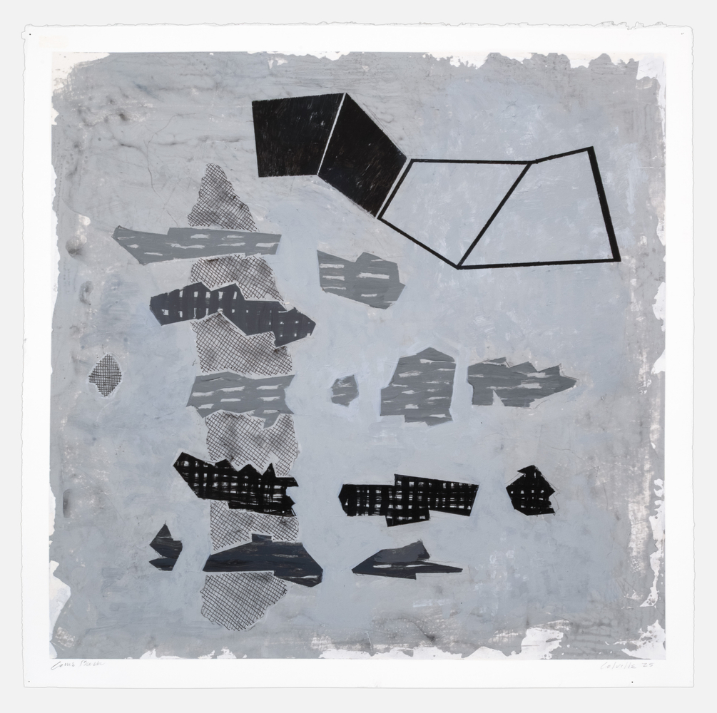 Pat Colville Come Back V, 2025 acrylic on paper 22" x 22 1/4" PC 246, Moody Gallery