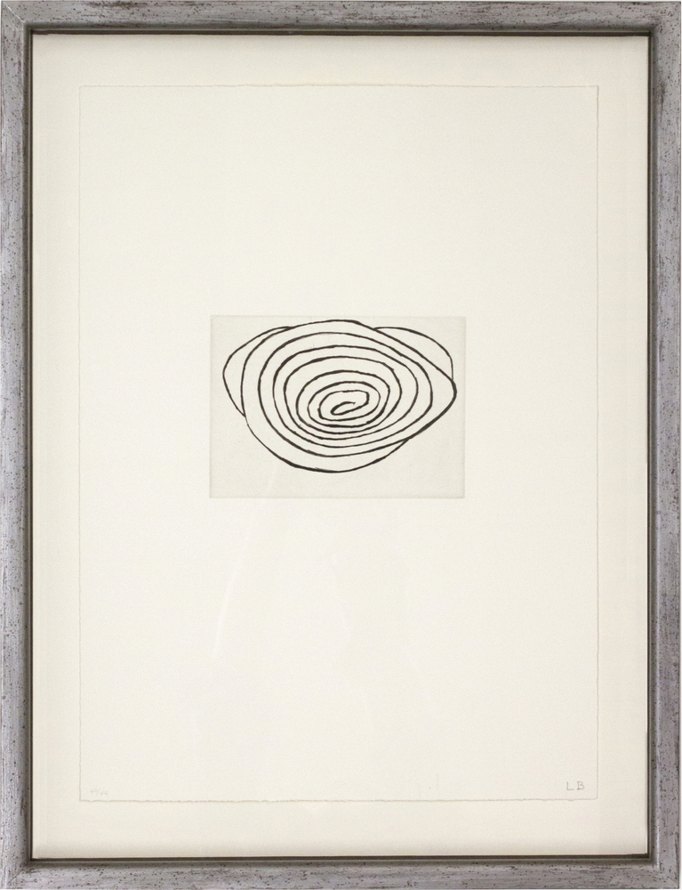 Louise Bourgeois&amp;nbsp;

To Hide,&amp;nbsp;1989-93

Drypoint

Paper: 19 1/2 x 14 in. (49.5 x 35.6 cm)

Frame: 24 x 18 1/4 in. (61 x 46.4 cm)

Edition 40 of 44

Bour-1002-O