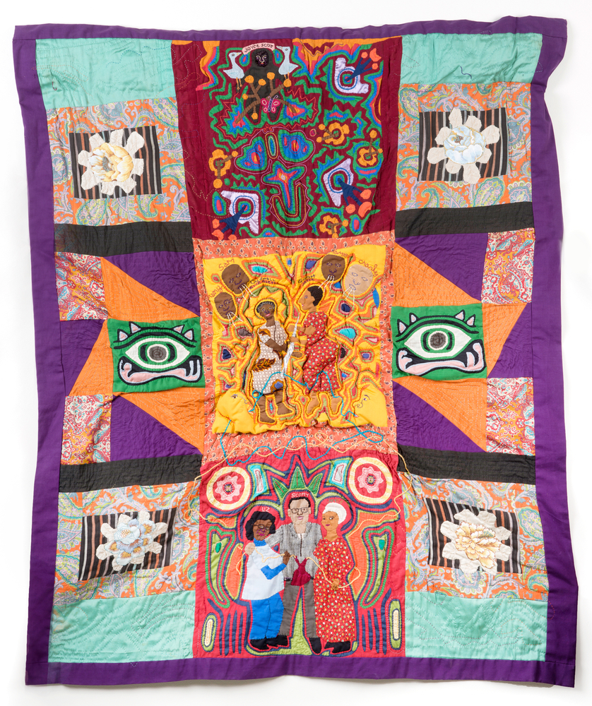 Joyce J. Scott &amp;amp; Elizabeth Talford Scott
Three Generation Quilt I, 1983
Fabric, thread
57 x 46 in. (144.8 x 116.8 cm)

&amp;copy; The Estate of Elizabeth Talford Scott and The Joyce J. Scott Artist Trust and Archives, Courtesy Goya Contemporary Gallery and The Artist Legacy Project
Collection of the National Museum of African American History and Culture, Washington, DC