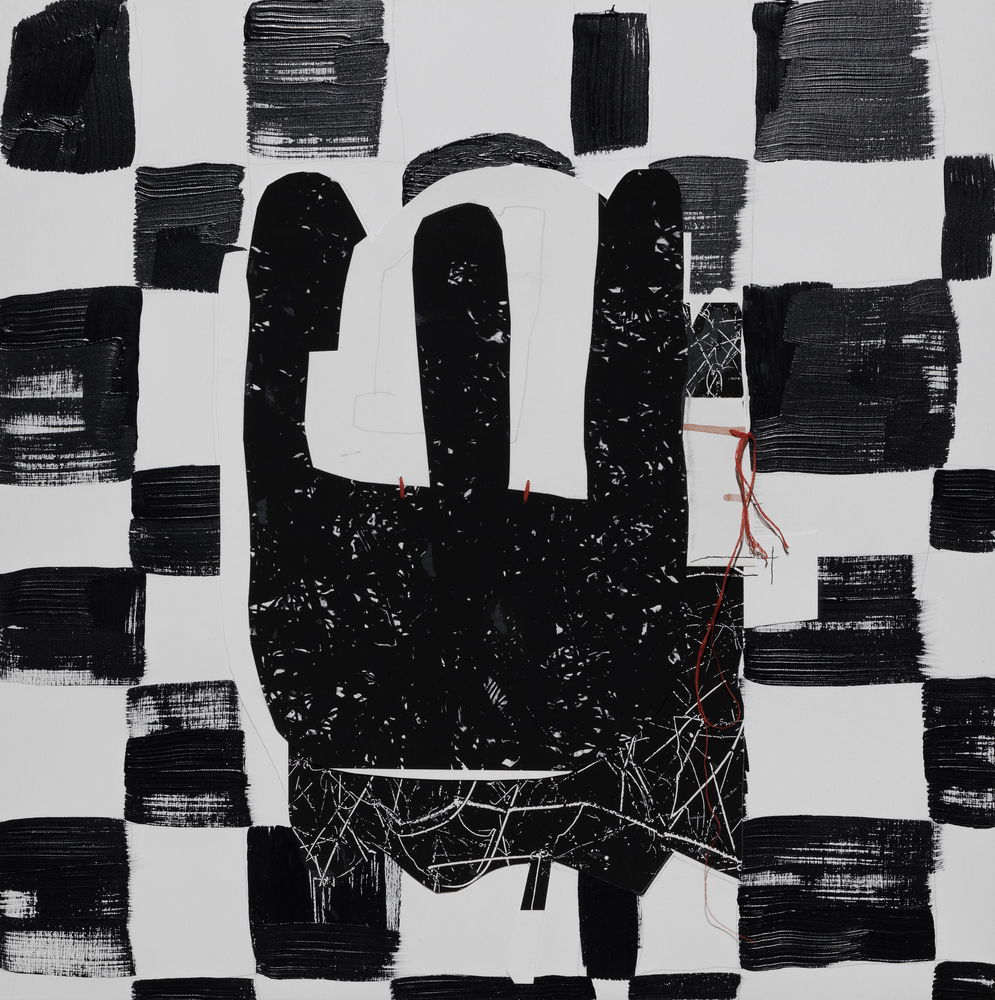 Rare Instincts, 2025&amp;nbsp;
Digital, prints, pen, pencil, cotton, thread, acrylic, collage on board
19 3/4 x 19 3/4 in. (50.2 x 50.2 cm)
Smai-1634-C