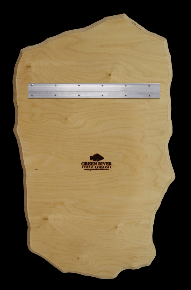 Mural Back, wood backing with two-part French cleat.