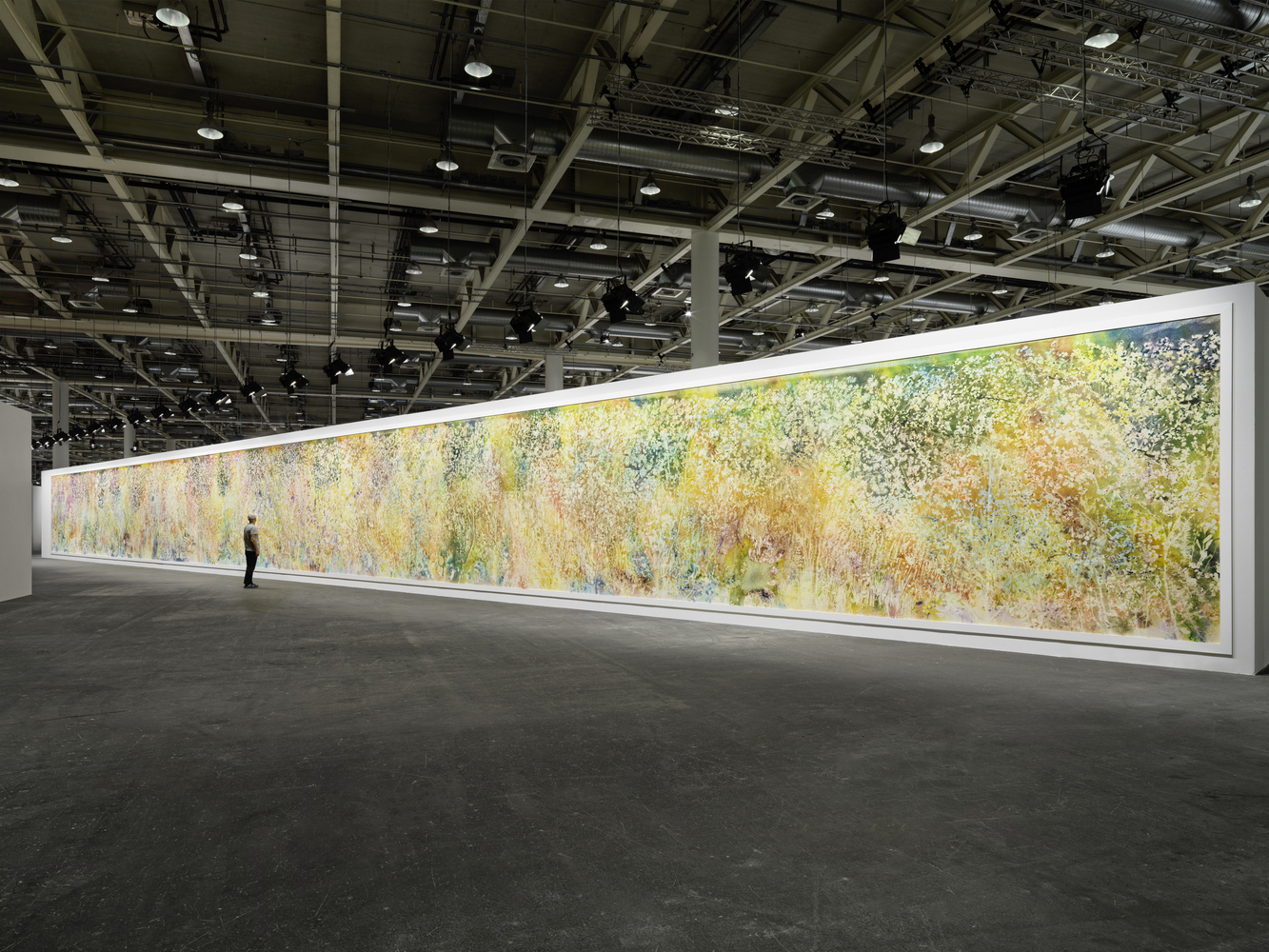 Installation view, Sam Falls, Spring to Fall, Art Basel Unlimited, Basel, 2024