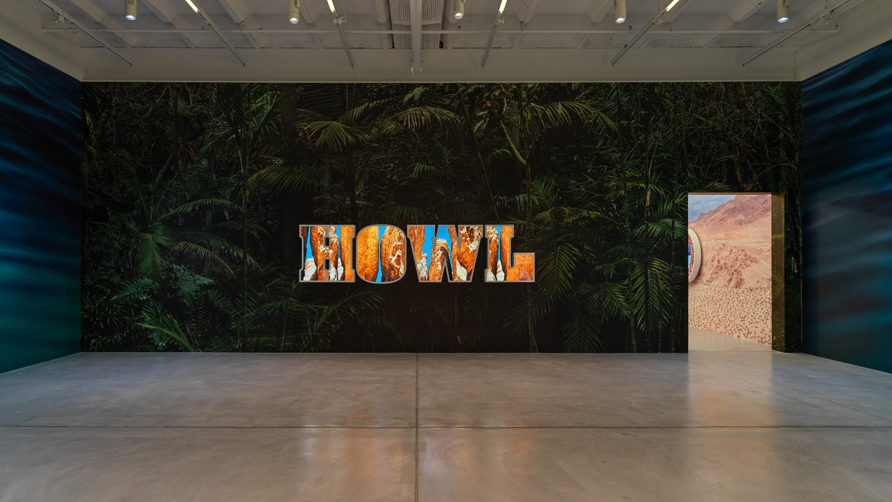 Installation view, Doug Aitken, HOWL, Galerie Eva Presenhuber, Maag Areal, Zurich, 2023