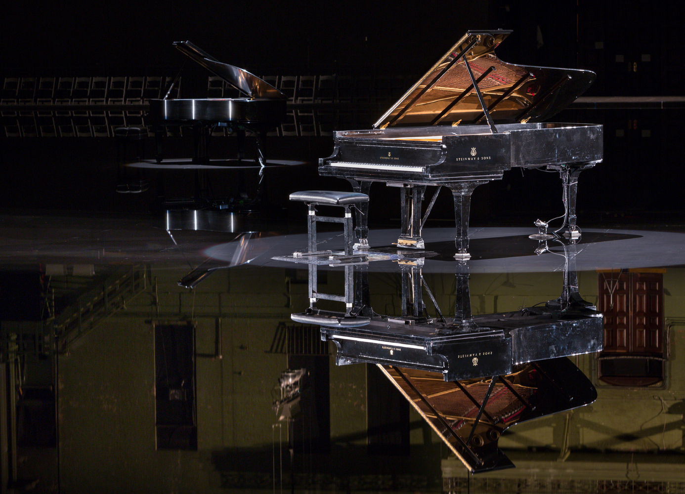 Installation view of works by Douglas Gordon