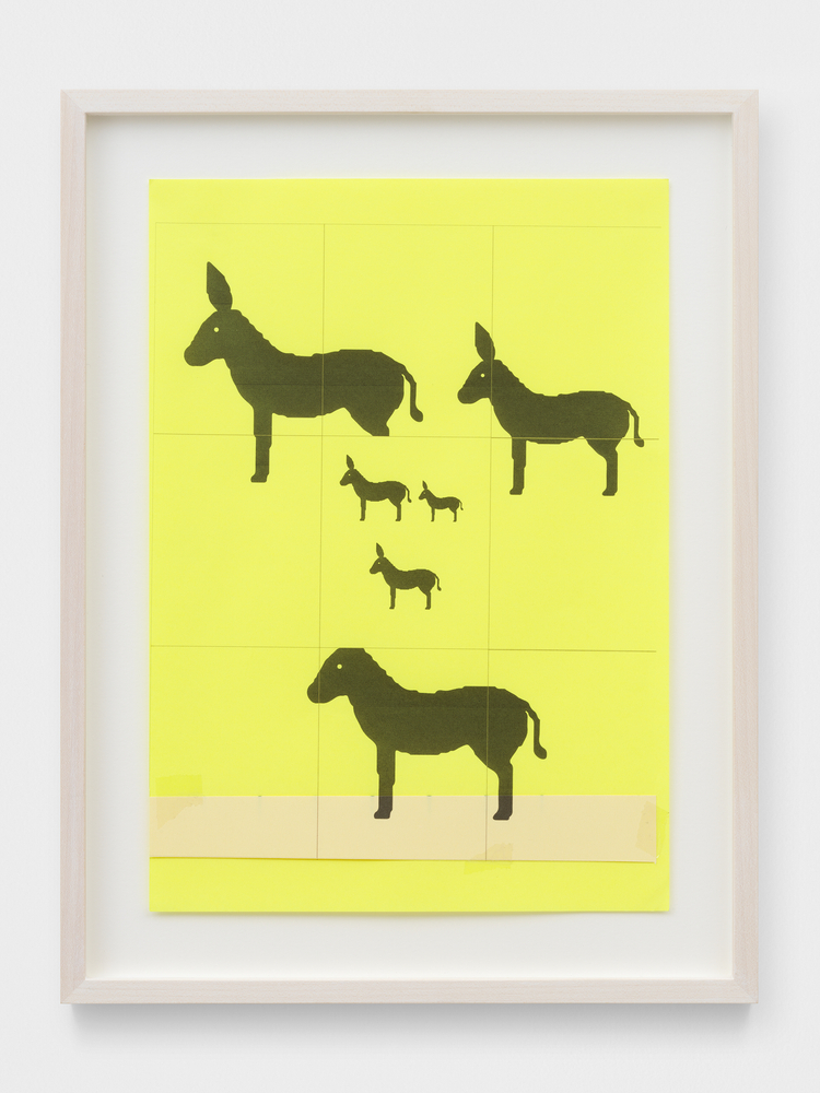 A Simple Friend (6)

2020

Photocopy on colored paper, transparent tape

Sheet 29.5 x 21 cm / 11 3/4 x 8 1/4 in

Frame 37 x 28 x 3 cm / 14 1/2 x 11 x 1 1/8 in

&amp;copy; Valentin Carron