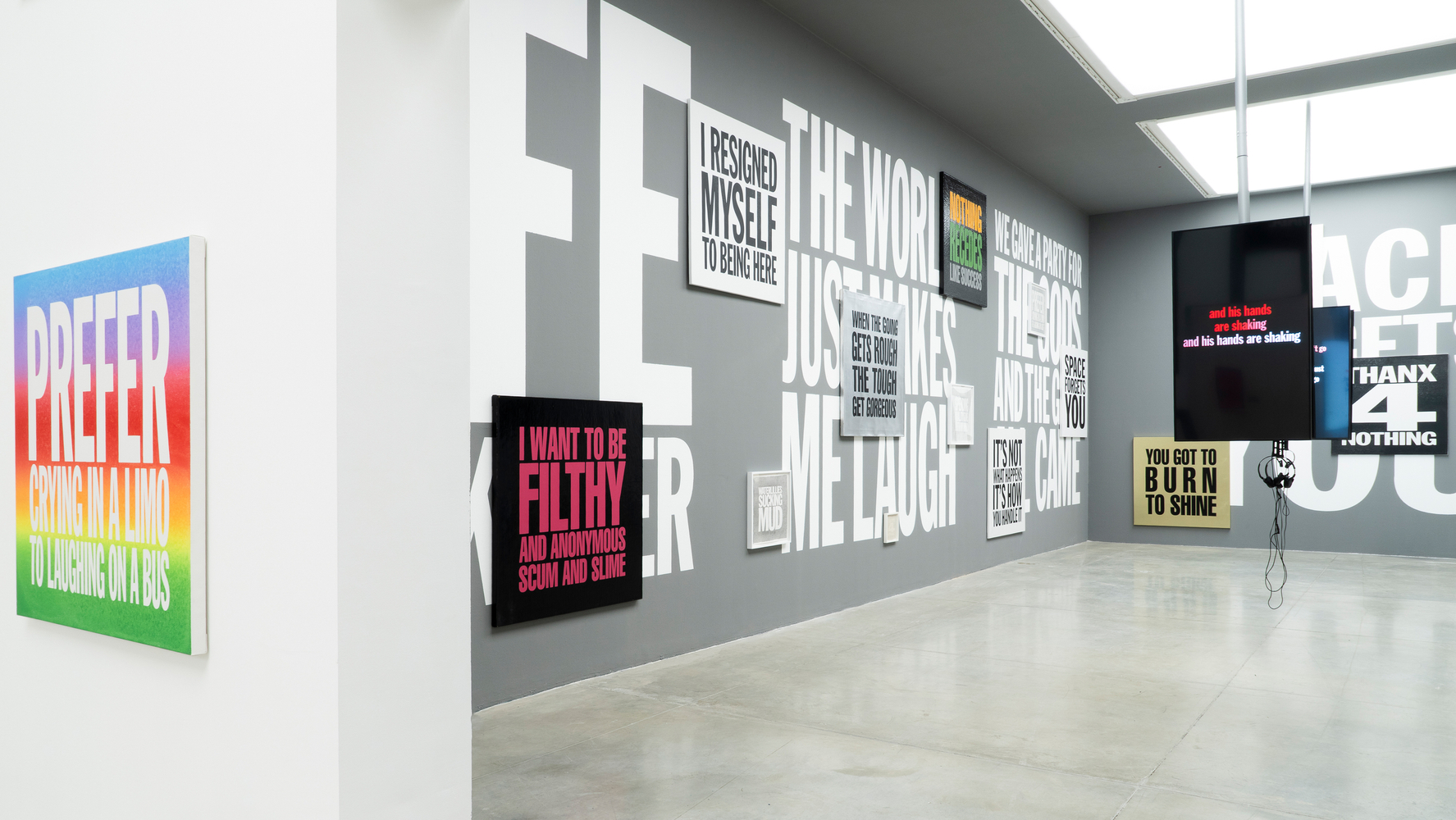 Installation view, John Giorno, The Performative Word, MAMbo, Bologna, 2026. Photo: Ornella De Carlo