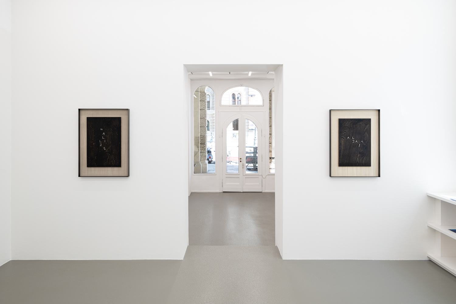 Installation view, Martin Boyce, The Stars Are Out, Galerie Eva Presenhuber, Vienna, 2023