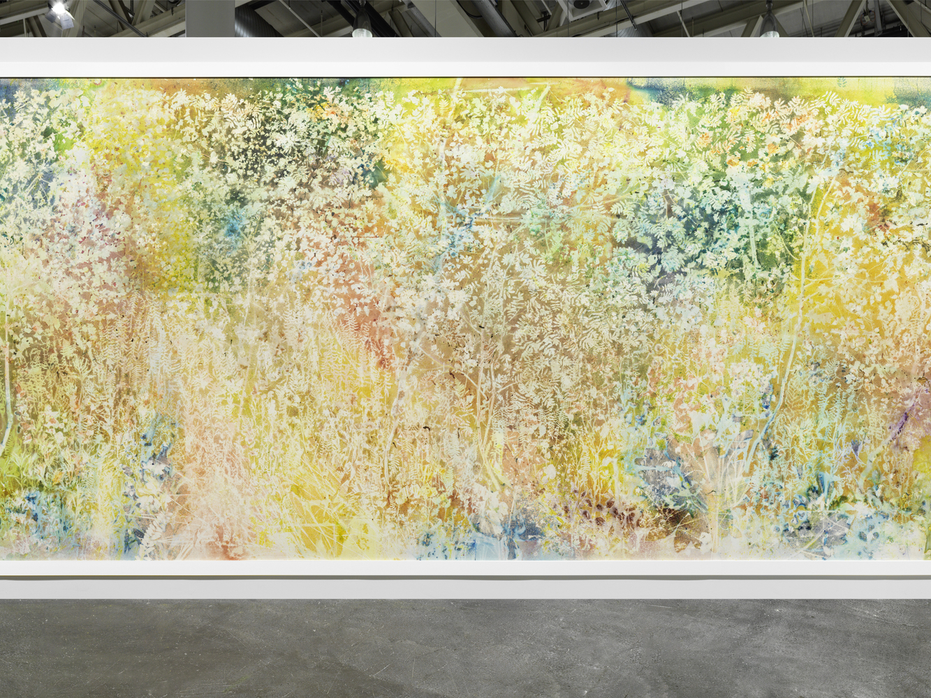 Installation view, Sam Falls, Spring to Fall, Art Basel Unlimited, Basel, 2024