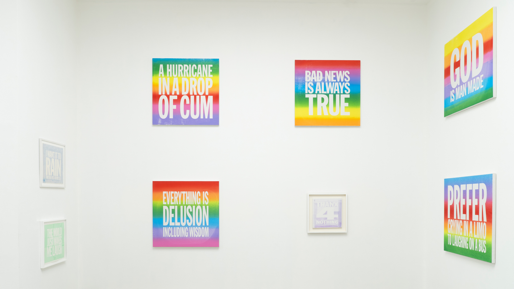 Installation view, John Giorno, The Performative Word, MAMbo, Bologna, 2026. Photo: Ornella De Carlo