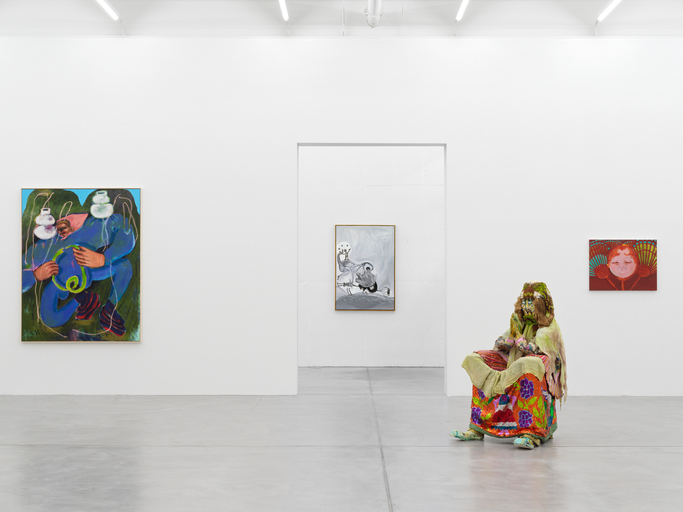 Installation view of works by various artists