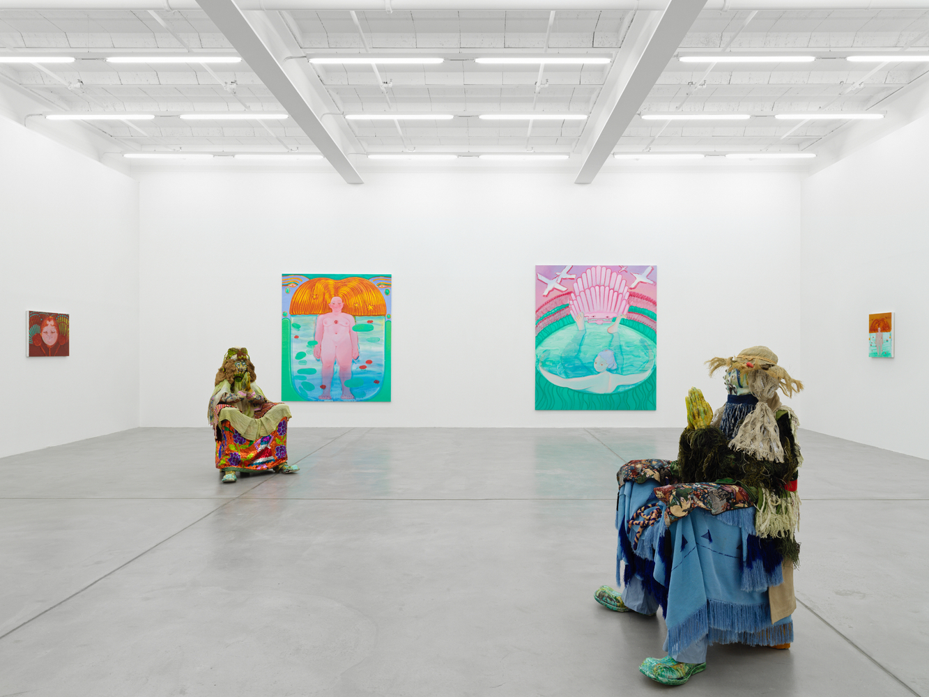 Installation view of works by various artists