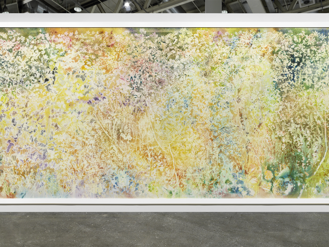 Installation view, Sam Falls, Spring to Fall, Art Basel Unlimited, Basel, 2024
