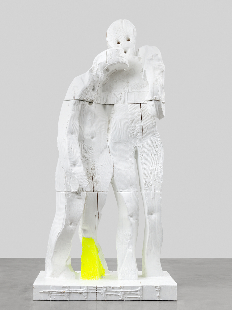 L&amp;rsquo;Amiti&amp;eacute;

2023/2026

Larch Wood and enamel paint

300 x 155 x 117 cm / 118 1/8 x 61 x 46 1/8 in

&amp;copy; Valentin Carron