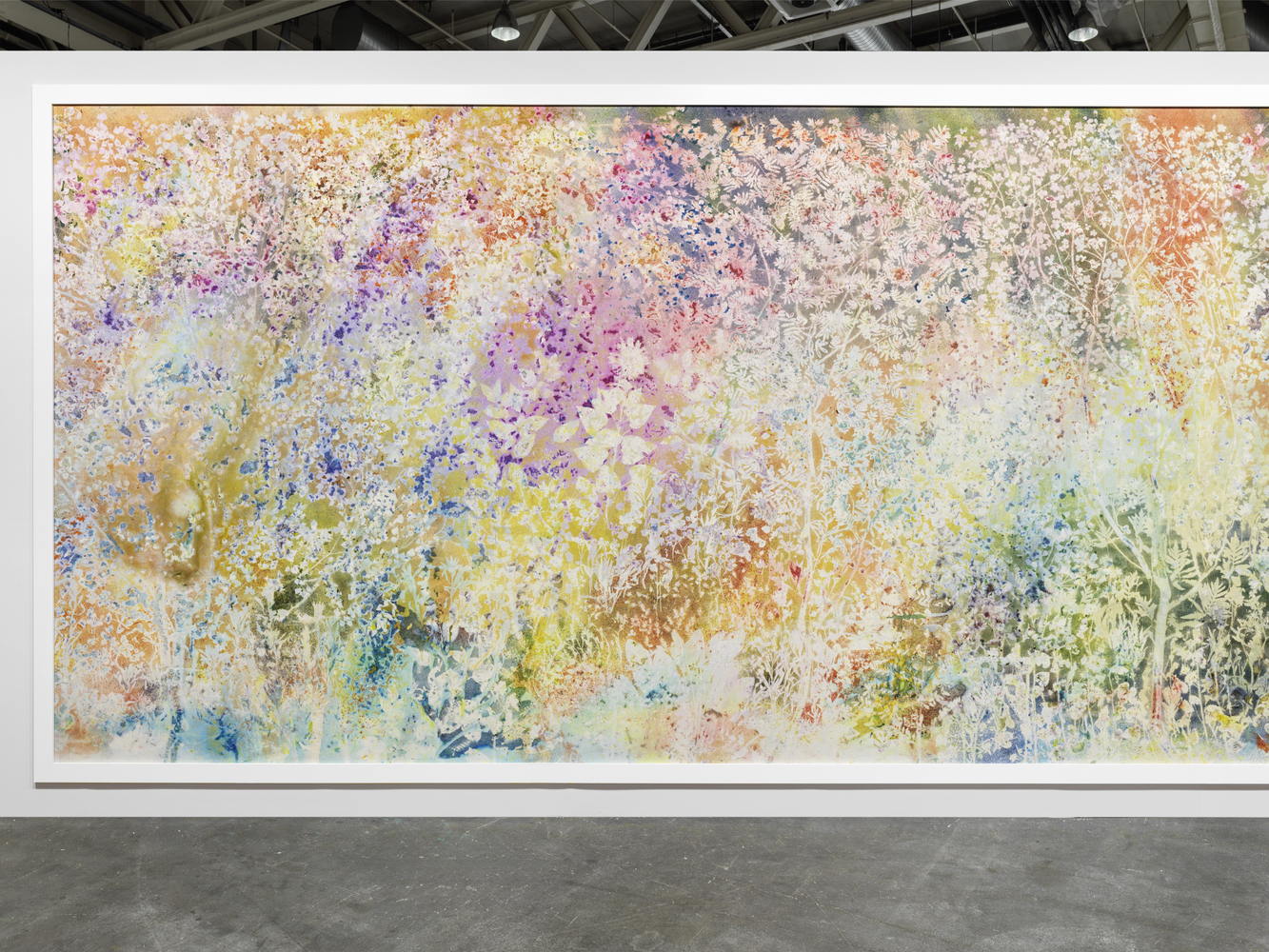 Installation view, Sam Falls, Spring to Fall, Art Basel Unlimited, Basel, 2024