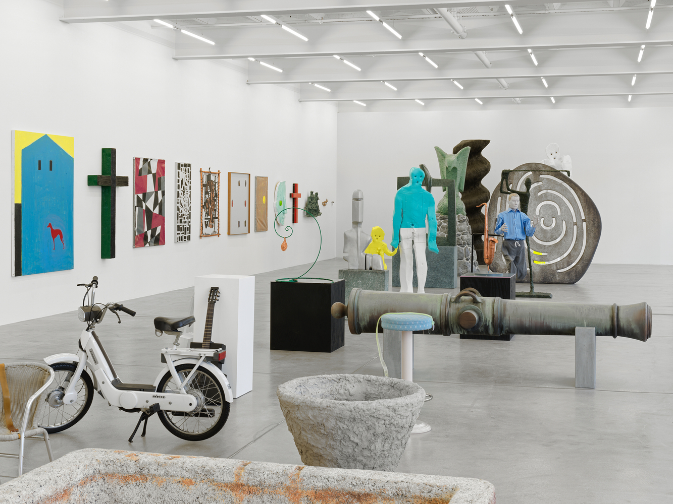 Installation view, Valentin Carron, The Slope (Works 2005 &amp;ndash; 2026), Galerie Eva Presenhuber, Maag Areal, Zurich, 2026