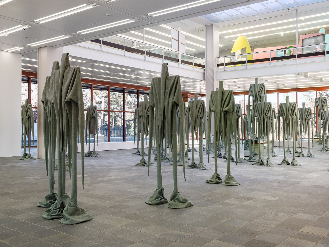 Installation view, Sandra Mujinga, Skin to Skin, Belvedere 21, Vienna, 2026