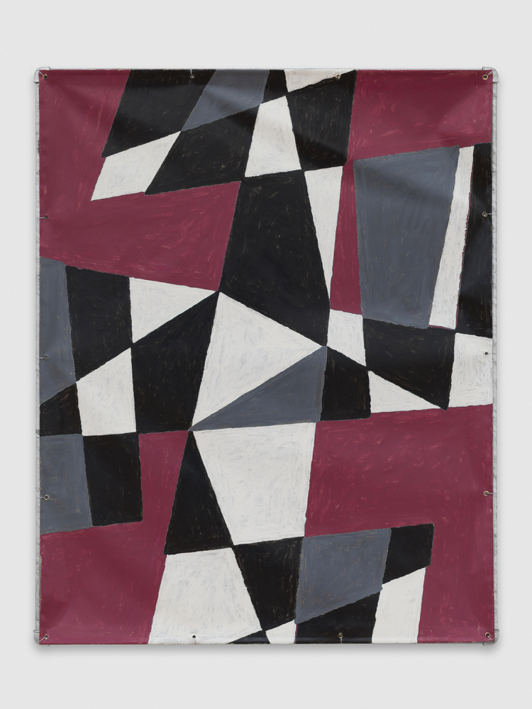 Porcelain

2013

Tiflex on tarpaulin, galvanised steel tubing, steel wire

154 x 123 cm / 60 5/8 x 48 3/8 in

&amp;copy; Valentin Carron