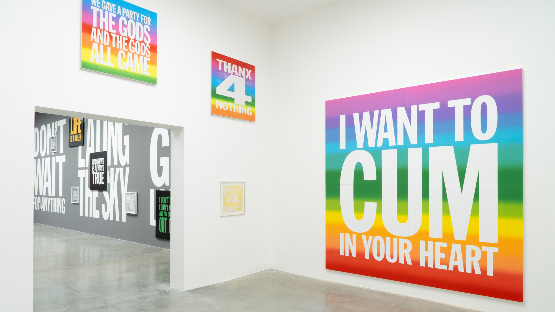 Installation view, John Giorno, The Performative Word, MAMbo, Bologna, 2026. Photo: Ornella De Carlo