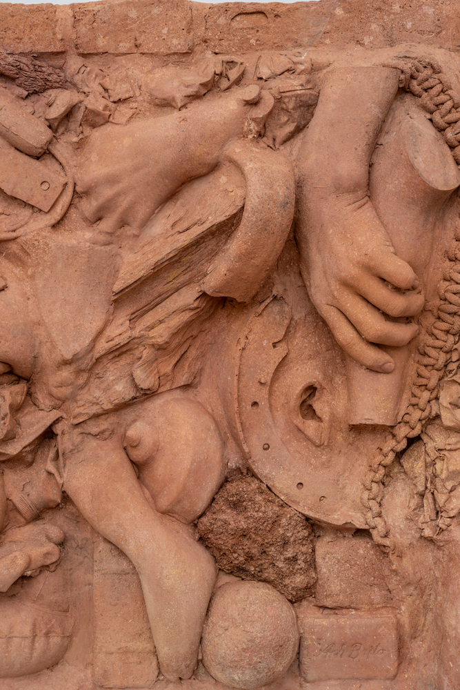 Clementine Keith-Roach
earth mirrored sky mirrored earth, 2023
plaster, wood, resin-clay, gouache paint
31 7/8 x 51 1/8 x 42 1/2 ins.
81 x 129.9 x 108 cm
(ROACH-048)